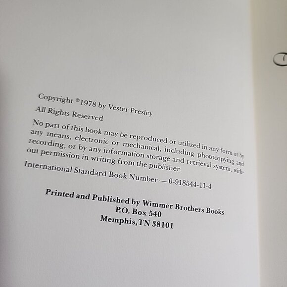 A Presley Speaks by Vester Presley and Deda Bonura (1978, Book, Illustrated) - Picture 3 of 9